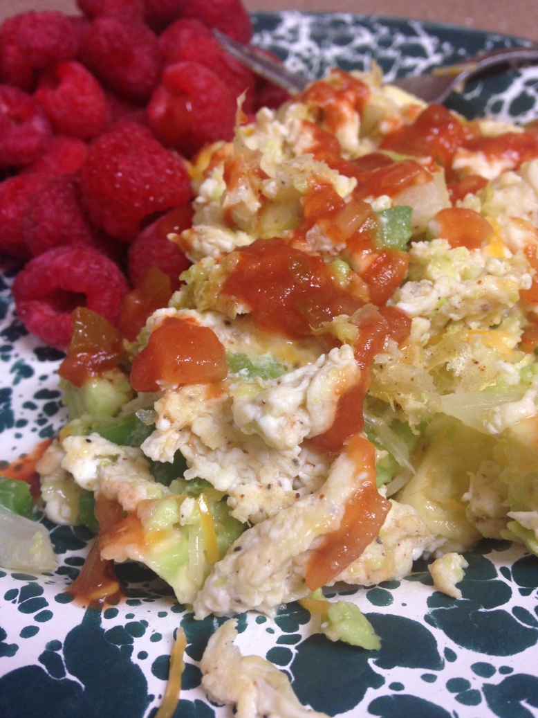 Avocado Scramble - Rebekah and her Ramblings. A super healthy and satisfying egg scramble!